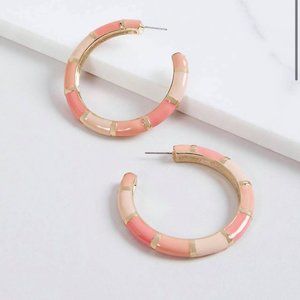 Enamel Hoop Earrings